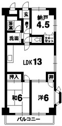 サンセール二軒屋ウエストの物件間取画像